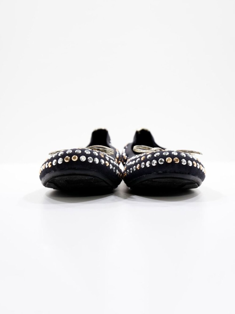 Stuart Weitzman Fannie Tara Black Silver & Gold Ballet Flats - Girls' 1 - Picture 2 of 7